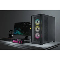 5000D Airflow Black Tempered Glass Mid-Tower; Black - 4x3.5''; 2x2.5''; Up to 360mm Liquid Coolers - ATX Chassis