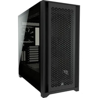 5000D Airflow Black Tempered Glass Mid-Tower; Black - 4x3.5''; 2x2.5''; Up to 360mm Liquid Coolers - ATX Chassis