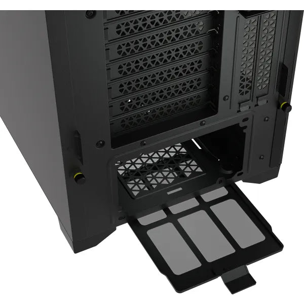 5000D Airflow Black Tempered Glass Mid-Tower; Black - 4x3.5''; 2x2.5''; Up to 360mm Liquid Coolers - ATX Chassis