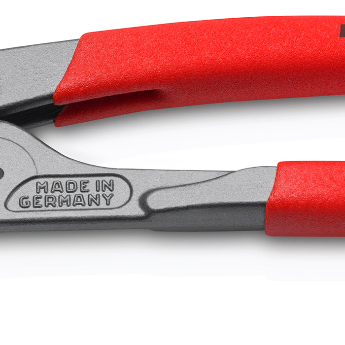 KNIPEX 87 51 250 SB Cobra® ES Water Pump Pliers extra-slim with non-slip plastic coating grey atramentized 250 mm