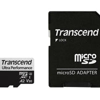 TRANSCEND 340S 128GB ULTRA PERFROMANCE MICRO SD UHS-I  U3 V30 A2 CLASS10 - READ 160 MB/S - WRITE 90MB/S - WITH SD ADPTOR Transcend