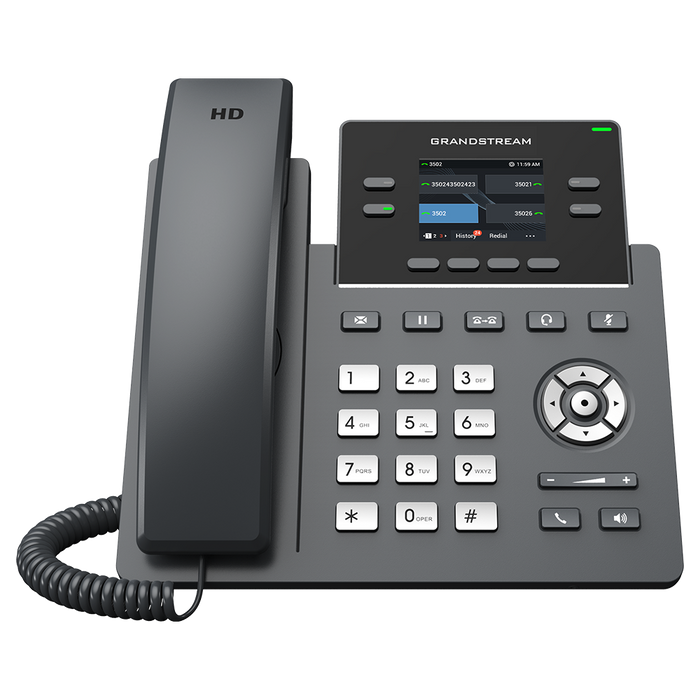 Grandstream 2-Line Carrier Desk Phone 2x Gigabit Ethernet ports, Supports POE-GS-GRP2612G