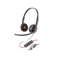 HP POLY BLACKWIRE 3220 USB-C WIRED BLACK HEADSET,8X228AA