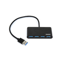 Port USB3.0 to 4 x USB3.0 5Gbps 4 Port Hub - Black