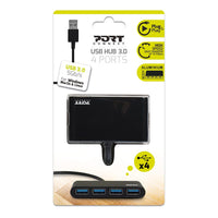 PORT USB3.0 BLACK PLUG & PLAY 4-PORT HUB,900121