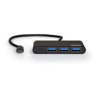 Port USB Type-C to 3 x USB3.0 and 1 x Type-C PD 30cm 4 Port Hub - Black-900122