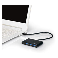 Port USB Type-C to 3 x USB3.0 and 1 x Type-C PD 30cm 4 Port Hub - Black-900122