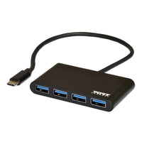 Port USB Type-C to 4 x USB3.0 5Gbps 30cm 4 Port Hub - Black-900123