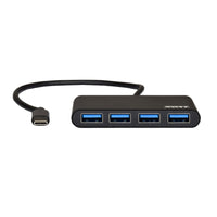 Port USB Type-C to 4 x USB3.0 5Gbps 30cm 4 Port Hub - Black-900123