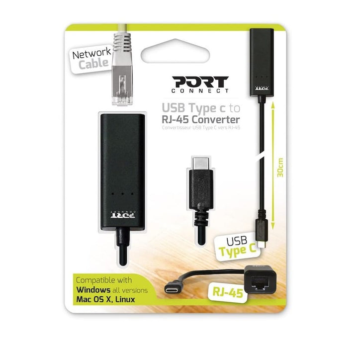 PORT USB-C TO RJ45 PORT ADAPTER,900126