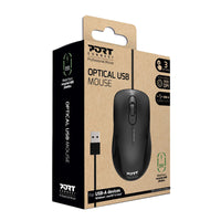 PORT PROFESSIONAL WIRED BLACK MOUSE,900400-PRO
