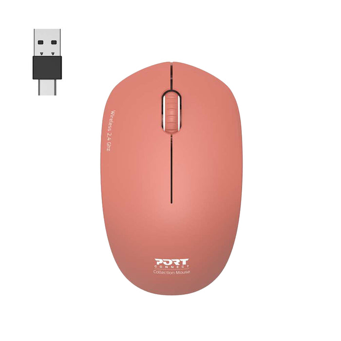 PORT 2.4GHZ COLLECTION II TERRACOTA WIRELESS MOUSE,900542