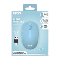 PORT 2.4GHZ COLLECTION II AZUR WIRELESS MOUSE,900544