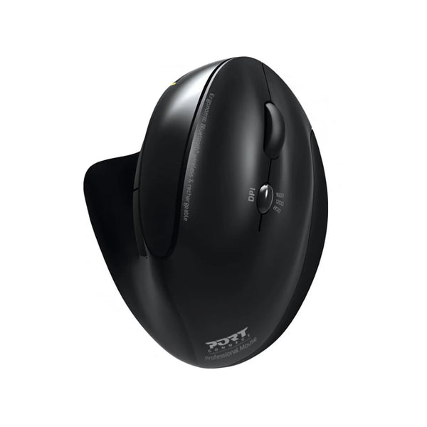 Port Connect Wireless Rechargeable Ergonoc Mouse Bluetooth
- Black