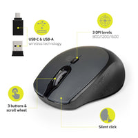 PORT SEDONA - WIRELESS MOUSE - BLACK,900713