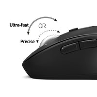 Port Connect Bluetooth Mouse: Rechargeable Wireless Ergonomic Expert Mouse in Black