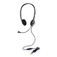 Port Stereo Headset with Mic with 1.2m Cable|1 x 3.5mm|Volume Controller - Black-901603