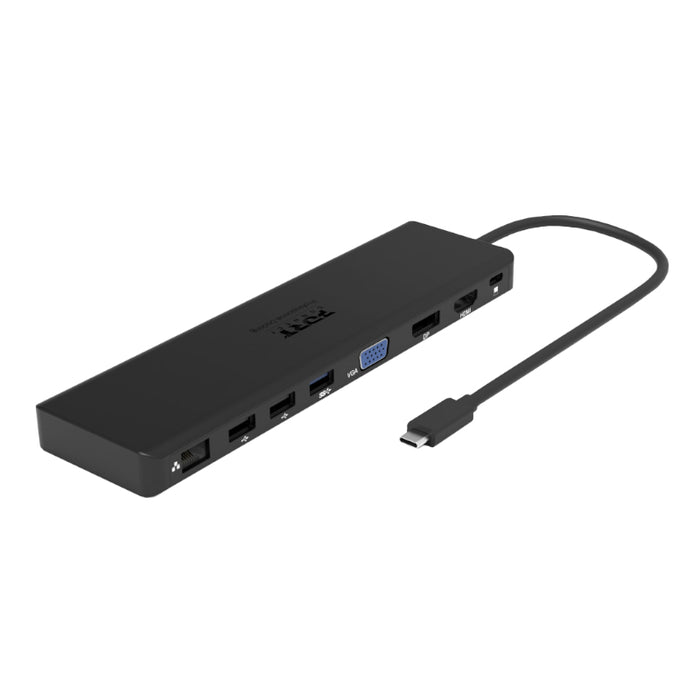 Port USB Type-C 1 x USB3.1|2 x USB 3.0|2 x USB 2.0|1 xHDMI-DP-VGA| Micro+SD Card Reader|1 x Mini DP|1 x RJ45|1 x Audio-Microphone| PD 100W -Black-901906-W