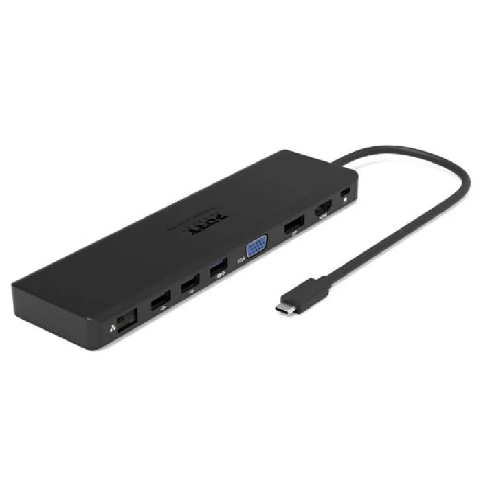 Port USB Type-C 1 x USB3.1|2 x USB 3.0|2 x USB 2.0|1 xHDMI-DP-VGA| Micro+SD Card Reader|1 x Mini DP|1 x RJ45|1 x Audio-Microphone| PD 100W -Black