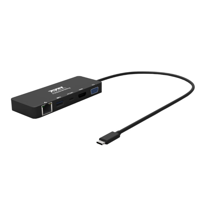 Port USB Type-C to 1 x RJ45|1 x USB3.0 SS|1 x Type-C 85W PD|1 x HDMI2.0|1 x VGA 30cm Cable Dock - Black-901909