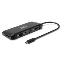 Port USB Type-C 4 x USB3.1|1 x Aux|Micro+SD Card Reader|1 x RJ45|1 x HDMI|1 x VGA|1 x Type-C PD Dock 100W - Black