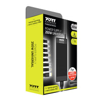 250W Universal Laptop Charger: Port Connect, 8 Tips, Fast Charge. For Gaming & Workstation. Lenovo, HP, Dell Compatible.