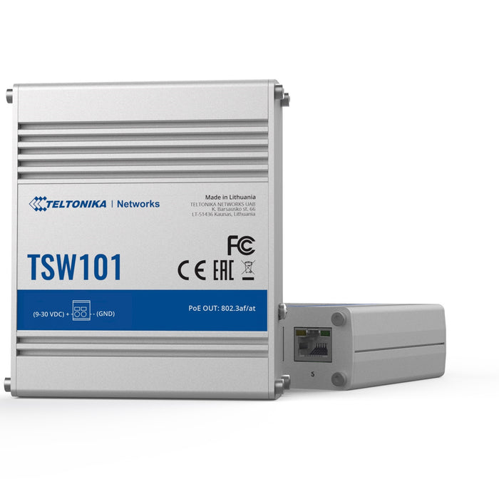 Teltonika 5-Port Gigabit Automotive PoE+ Switch | TSW101