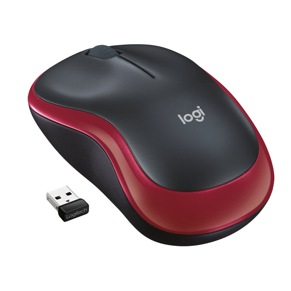 Logitech M185 Wireless Mouse - Red-910-002237