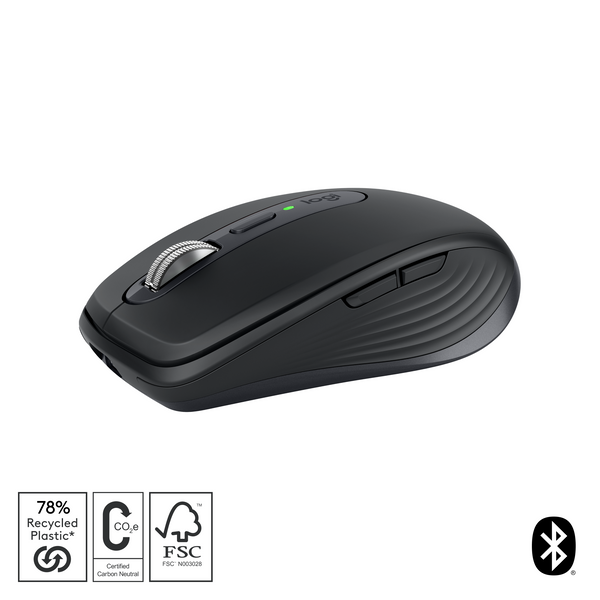 LOGITECH MX ANYWHERE 3S WIRELESS MOUSE - GRAPHITE 8K DPI SENSOR