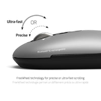 PORT CONNECT PURE Bluetooth Rechargeable Mouse - Wireless, ergonomic, silent click.