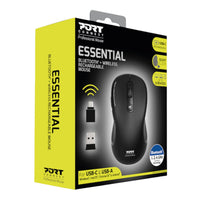 Port Connect Wireless Mouse - Bluetooth, Rechargeable, Ergonomic Design