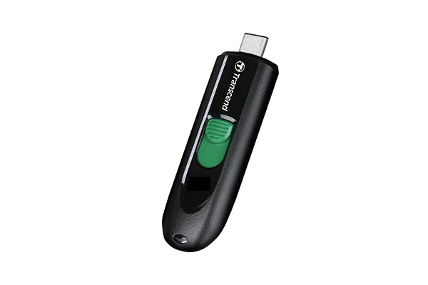 TRANSCEND 128GB JF790C USB C (5Gpbs) CAPLESS FLASH DRIVE - BLACK AND GREEN-TS128GJF790C