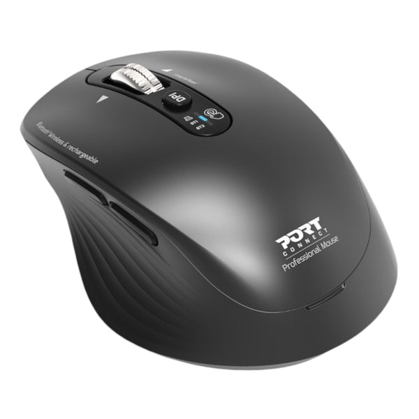 Port Connect Business 2.4GHz Rechargeable Bluetooth Wireless Mouse - Black