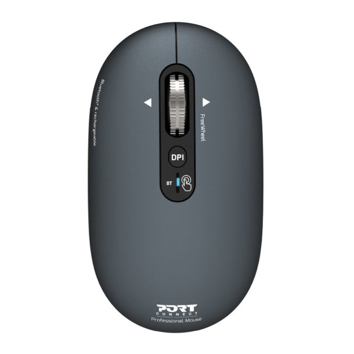 Port Connect PURE MAC Rechargeable Wireless and Bluetooth Mouse - Shadow-910501