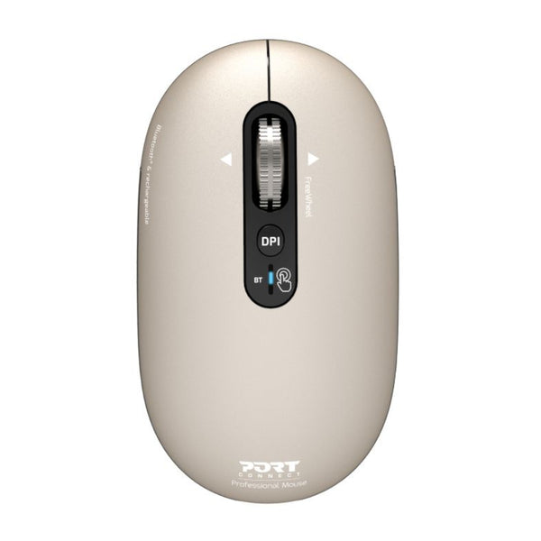 Port Connect PURE MAC Rechargeable Wireless and Bluetooth Mouse - Pearl-910504