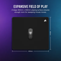 Corsair MM500 v2 Hybrid Cloth Gaming Mouse Pad - Large; Black; 450mm x 400mm