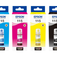 Epson 115 EcoTank Yellow ink bottle (70 ml). 6200 pages @ 5% coverage-C13T07D44A