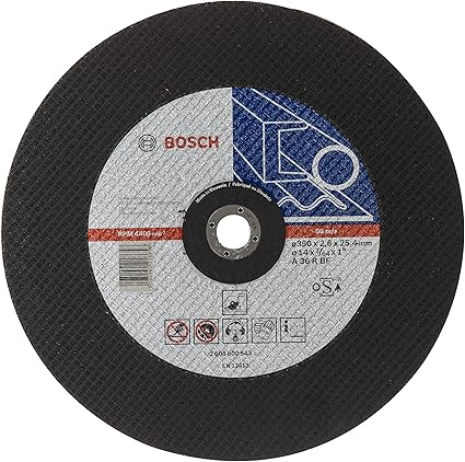 Bosch Expert Metal Cutting Disc 355mm A36R BF | Abrasive Cut Off Wheel for Metal | 2608600543