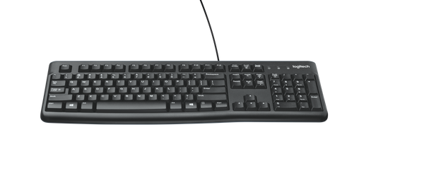 LOGITECH K120 WIRED KEYBOARD WITH QUITE TYPING AND SPILL RESISTANT - BLACK