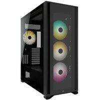 7000X RGB Black Tempered Glass Mid-Tower; 6x 3.5'' |  3x 2.5'' Drive Bays; 480mm Radiator Compatible; 4x 140mm RGB Fans incl