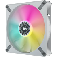 Corsair ML140 140mm PWM 400 - 2000 RPM Premium Magnetic Levitation Fan; Dual Pack With Lighting Node Core - White