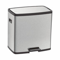 Tramontina Stainless Steel Pedal Bin With 2 Removable Buckets (15L + 15L) - 94544/430