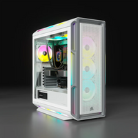5000T RGB White Tempered Glass Mid-Tower; 2x 3.5'' |  4x 2.5'' Drive Bays; Up to 360mm Radiator compatible; 4x 120mm fan incl