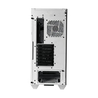 Cooler Master HAF 500 White Mid Tower PC Case - Back View | High Airflow Design, Component Slots, I/O Ports
