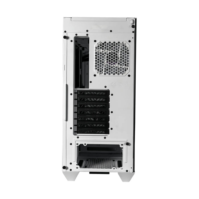 Cooler Master HAF 500 White Mid Tower PC Case - Back View | High Airflow Design, Component Slots, I/O Ports