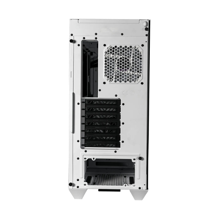 Cooler Master HAF 500 White Mid Tower PC Case - Back View | High Airflow Design, Component Slots, I/O Ports