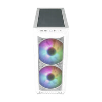 Cooler Master HAF 500 White Mid Tower PC Case - Back View | High Airflow Design, Component Slots, I/O Ports
