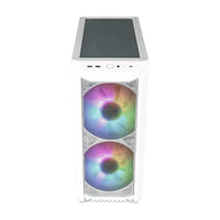 Cooler Master HAF 500 White Mid Tower PC Case - Back View | High Airflow Design, Component Slots, I/O Ports