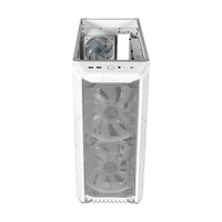Cooler Master HAF 500 White Mid Tower PC Case - Back View | High Airflow Design, Component Slots, I/O Ports