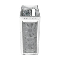 Cooler Master HAF 500 White Mid Tower PC Case - Back View | High Airflow Design, Component Slots, I/O Ports